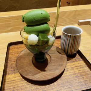 無碍山房の濃い抹茶パフェ②