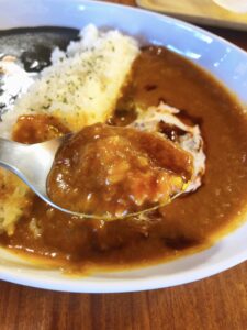 バーガーレボリューション東京のブルダック激辛和牛赤黒カレー②